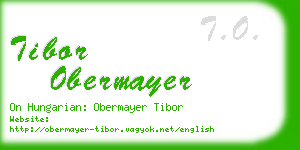 tibor obermayer business card